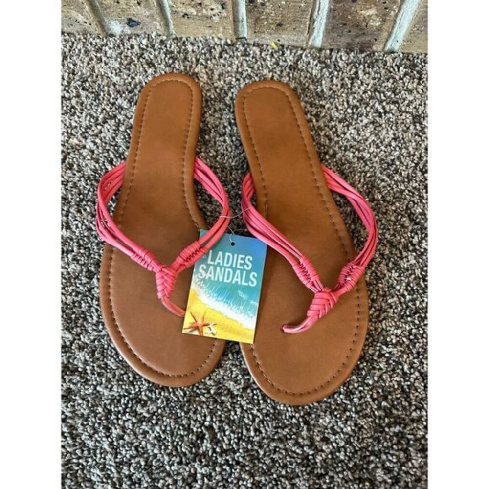 NWT‎ Big Lots pink knot flipflops size 7/8